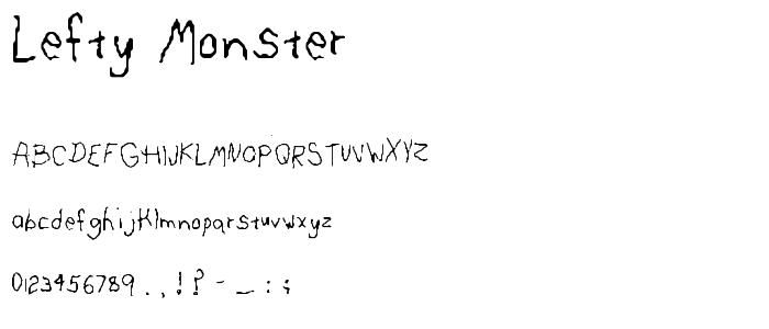 Lefty Monster font